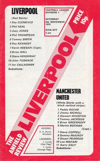Match programme